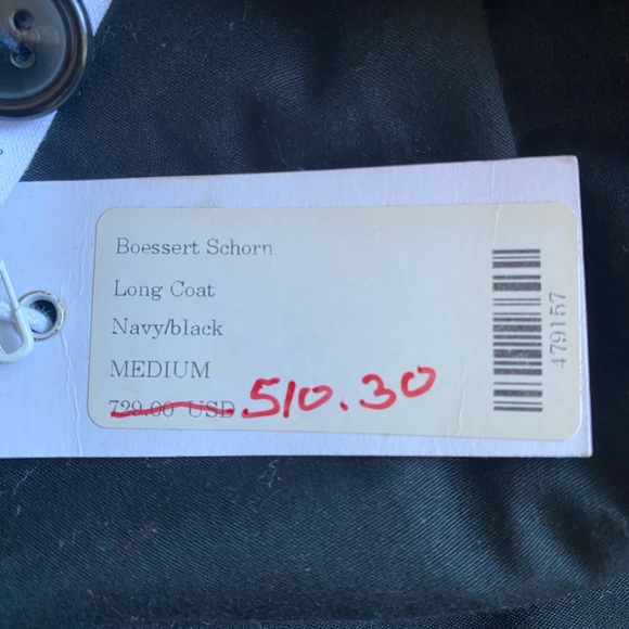 NWT Boessert Schoern Wrap coat, small batch handmade item - Picture 5 of 7